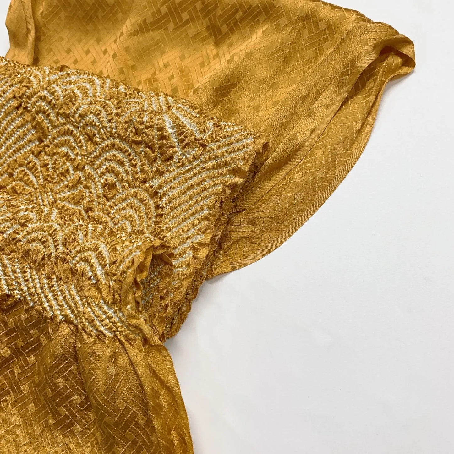 6528# Japanese Kimono Accessory Obiage and Obijime 2-piece Set Silk Shibori