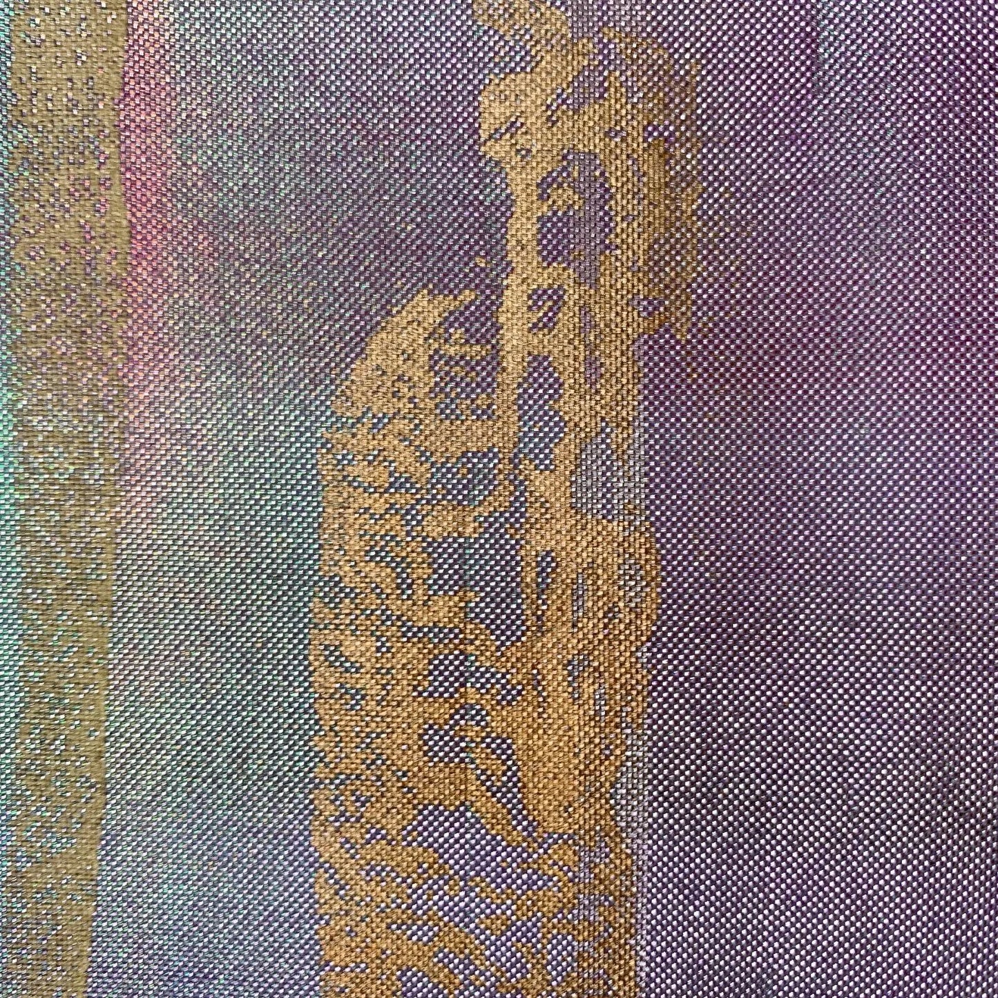 6554# Japanese Vintage Fukuro Obi Belt Kimono Fabric Silk Traditional
