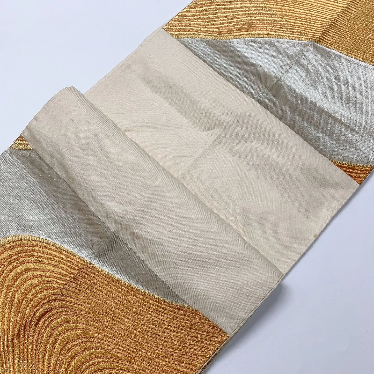 6562# Japanese Vintage Fukuro Obi Belt Kimono Fabric Silk Traditional