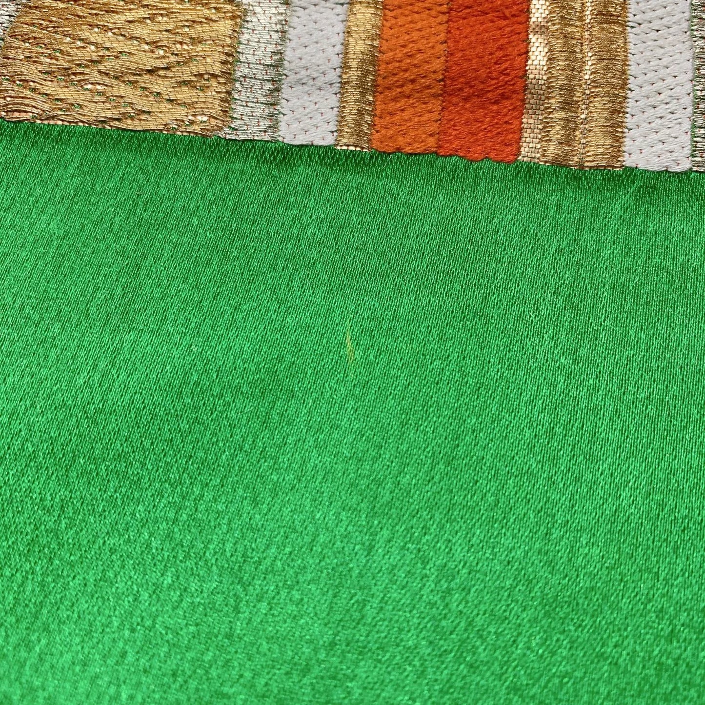 6580# Japanese Vintage Fukuro Obi Belt Kimono Fabric Silk Traditional