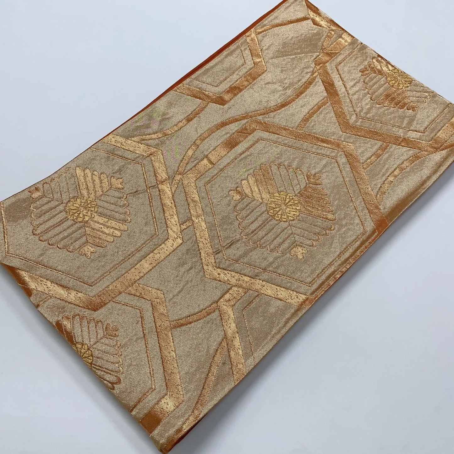 6594# Japanese Vintage Fukuro Obi Belt Kimono Fabric Silk Traditional
