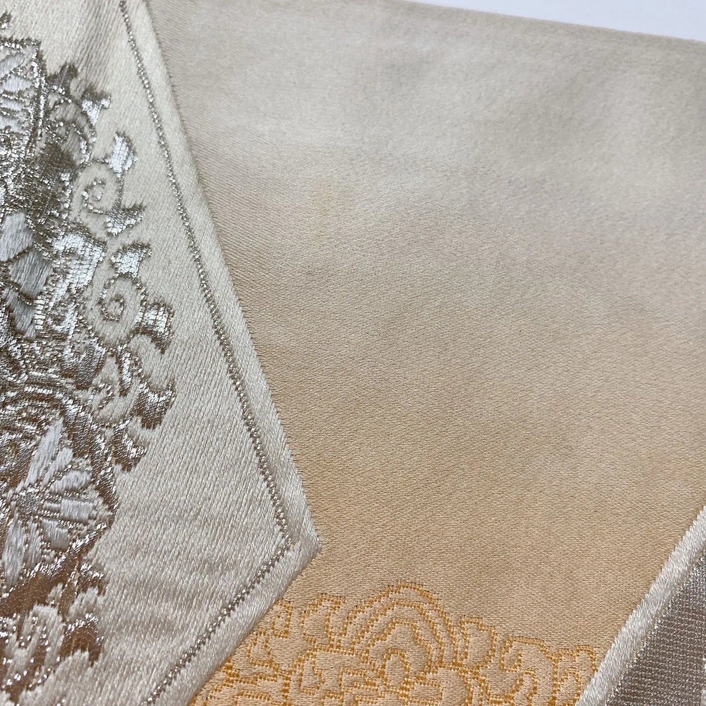6597# Japanese Vintage Fukuro Obi Belt Kimono Fabric Silk Traditional
