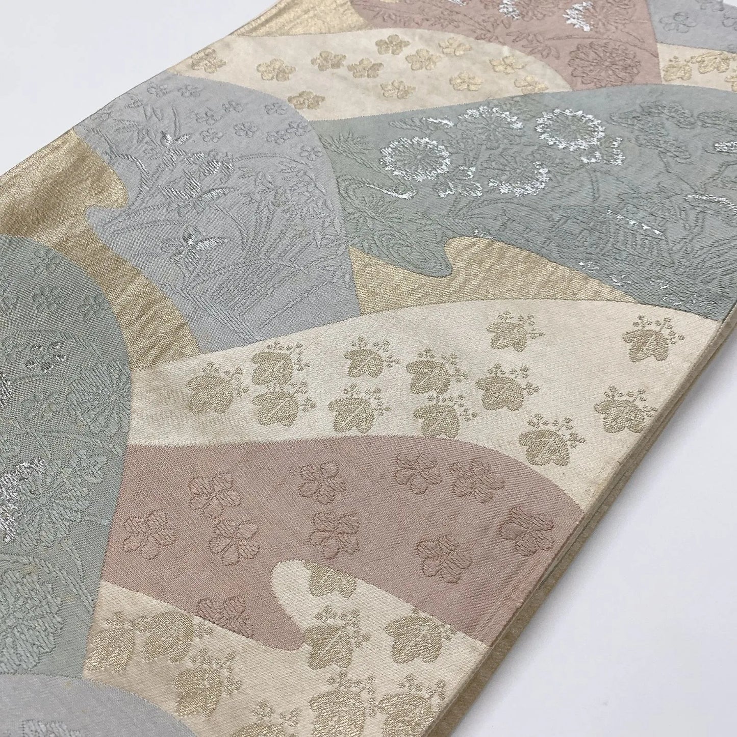 6603# Japanese Vintage Fukuro Obi Belt Kimono Fabric Silk Traditional