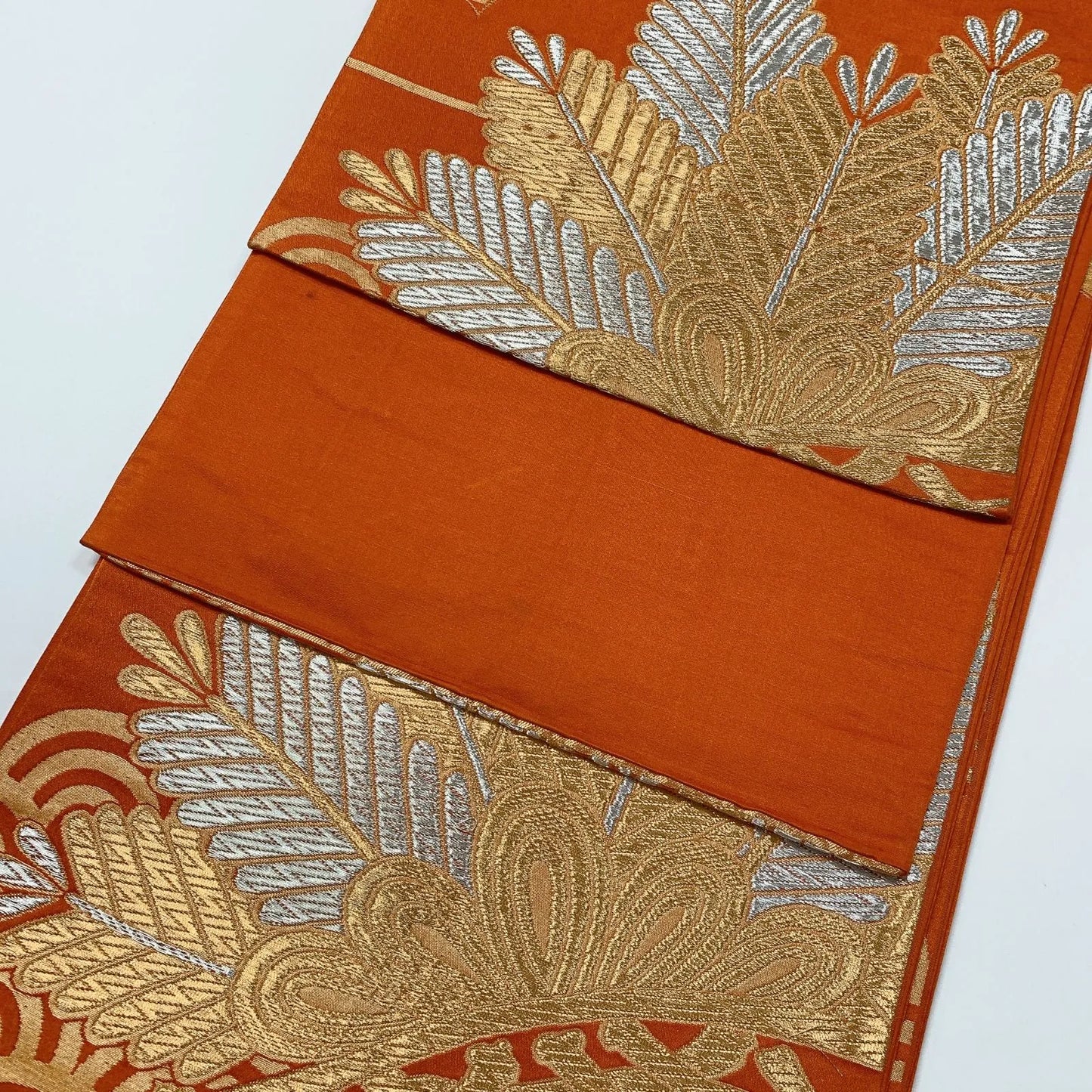 6621# Japanese Vintage Fukuro Obi Belt Kimono Fabric Silk Traditional