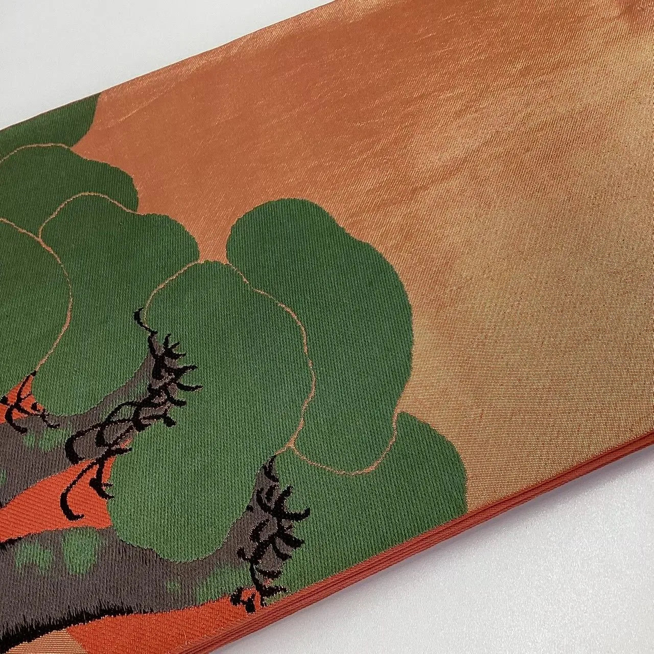 6687# Japanese Vintage Fukuro Obi Belt Kimono Fabric Silk Traditional Embroidery