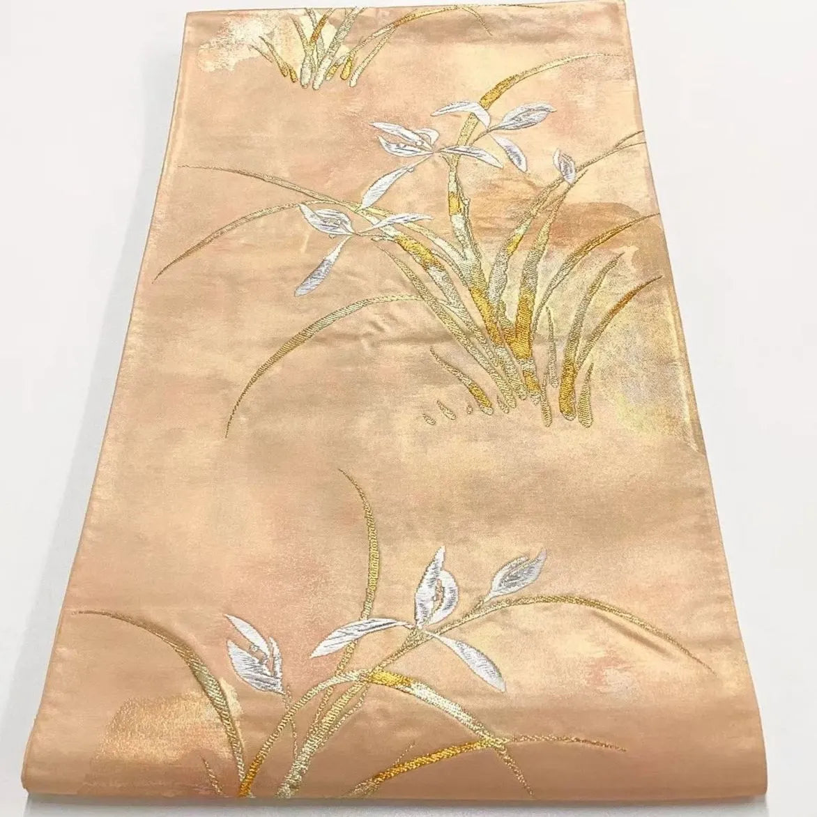 6697# Japanese Vintage Fukuro Obi Belt Kimono Fabric Silk Traditional Untailored