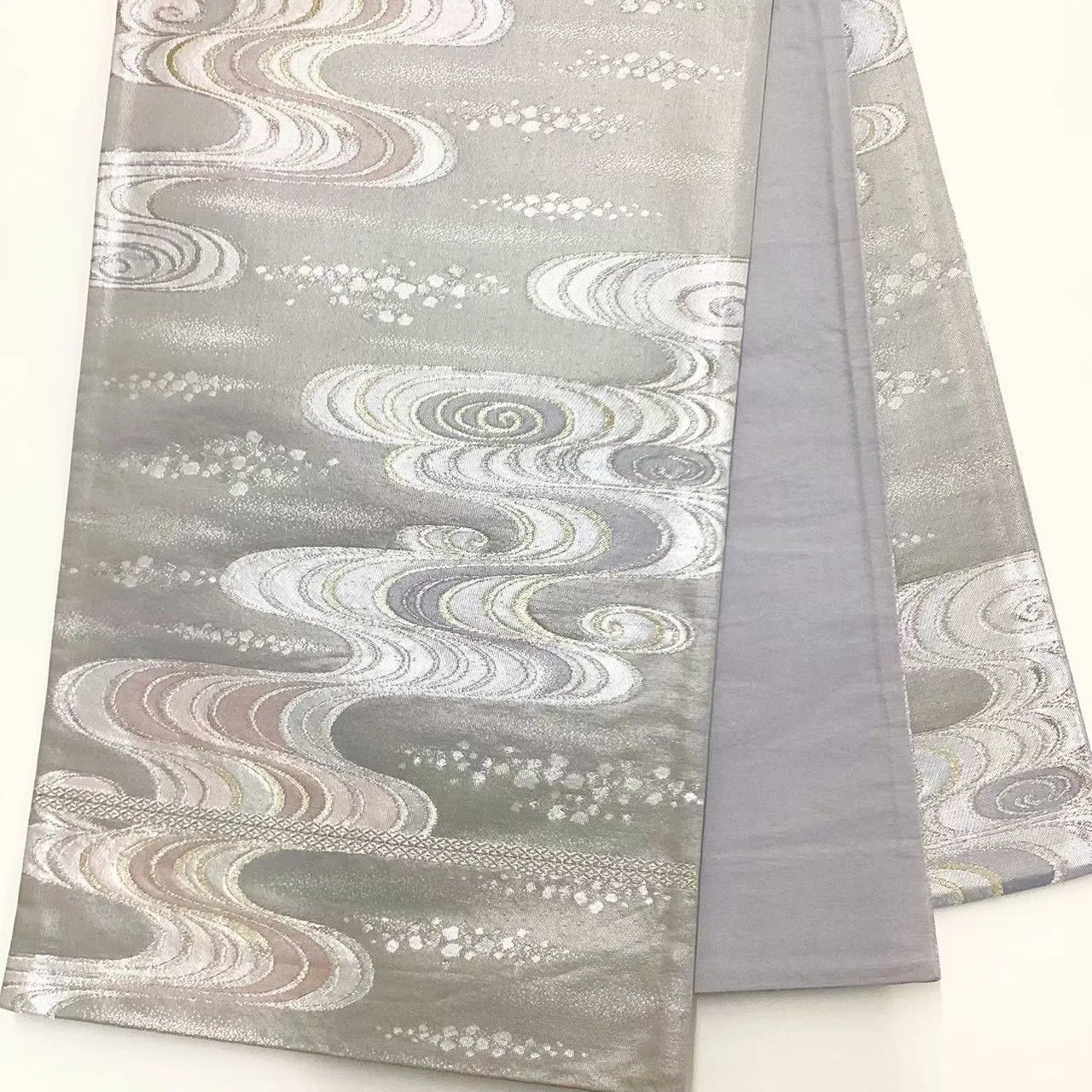 6709# Japanese Vintage Fukuro Obi Belt Kimono Fabric Silk Traditional