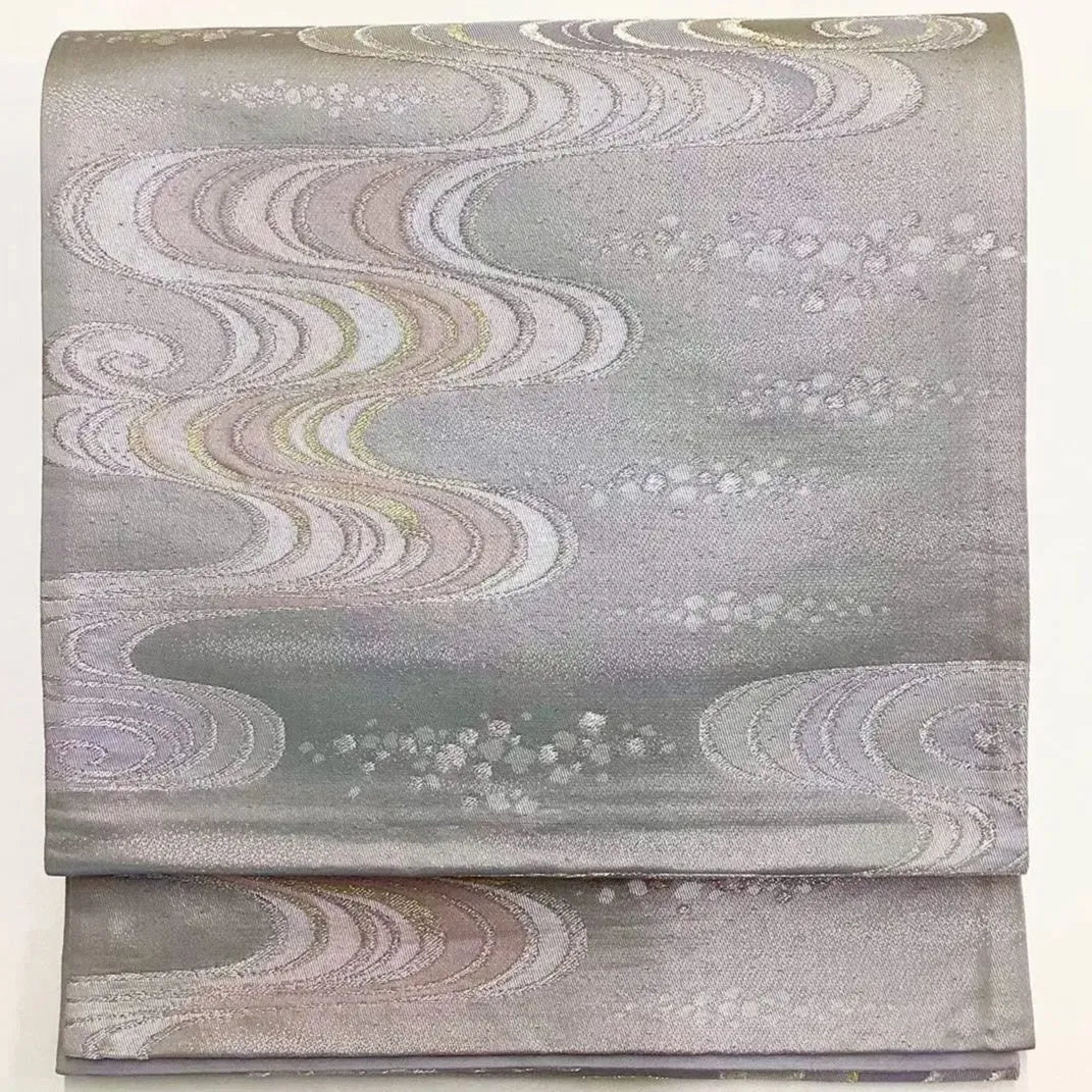6709# Japanese Vintage Fukuro Obi Belt Kimono Fabric Silk Traditional