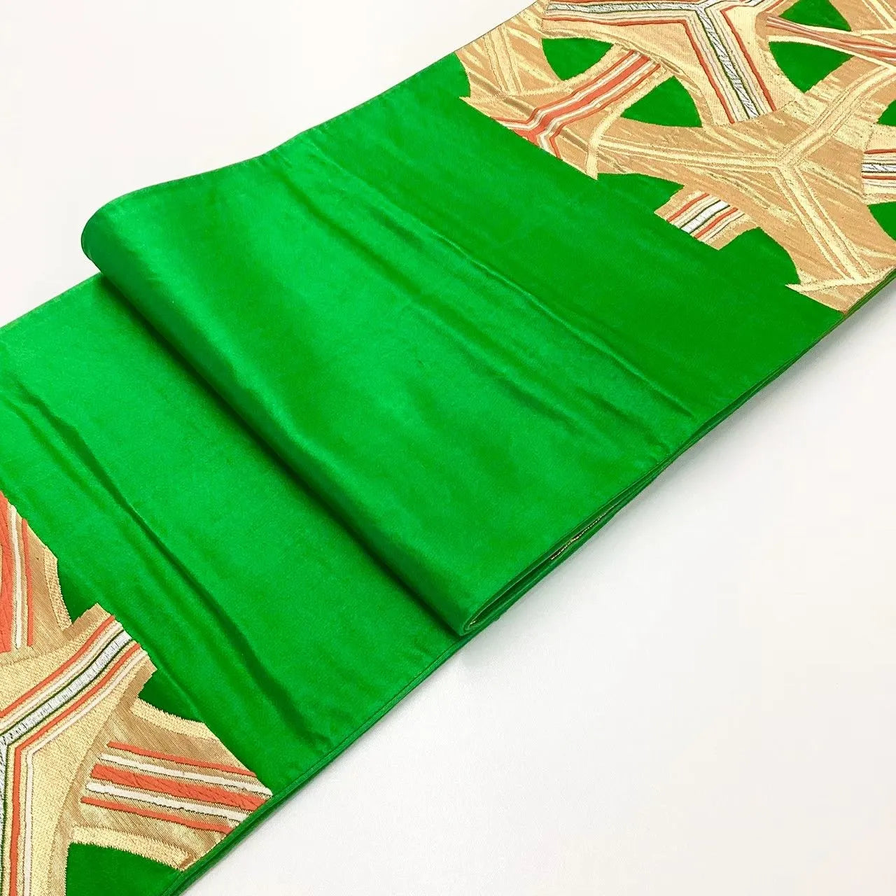 6723# Japanese Vintage Fukuro Obi Belt Kimono Fabric Silk Traditional 　