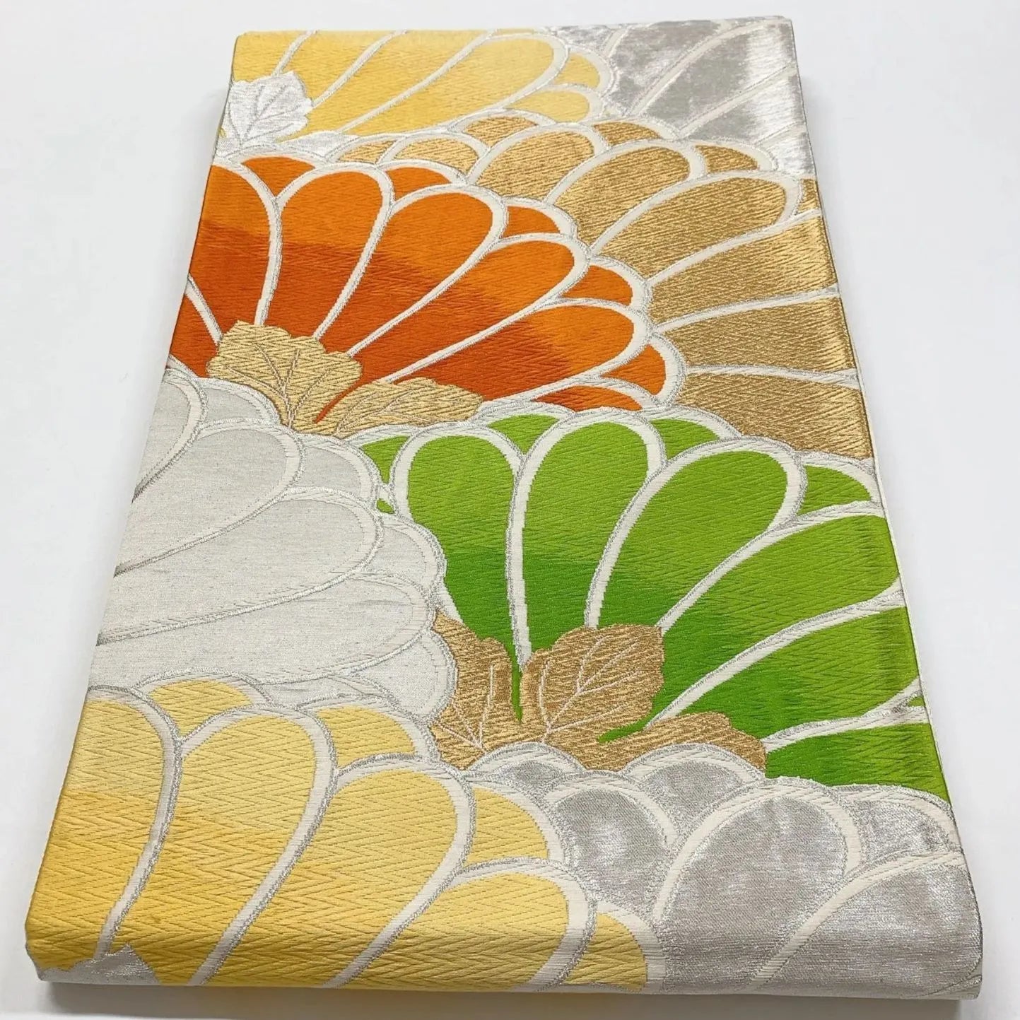 6847# Japanese Vintage Fukuro Obi Belt Kimono Fabric Silk Traditional
