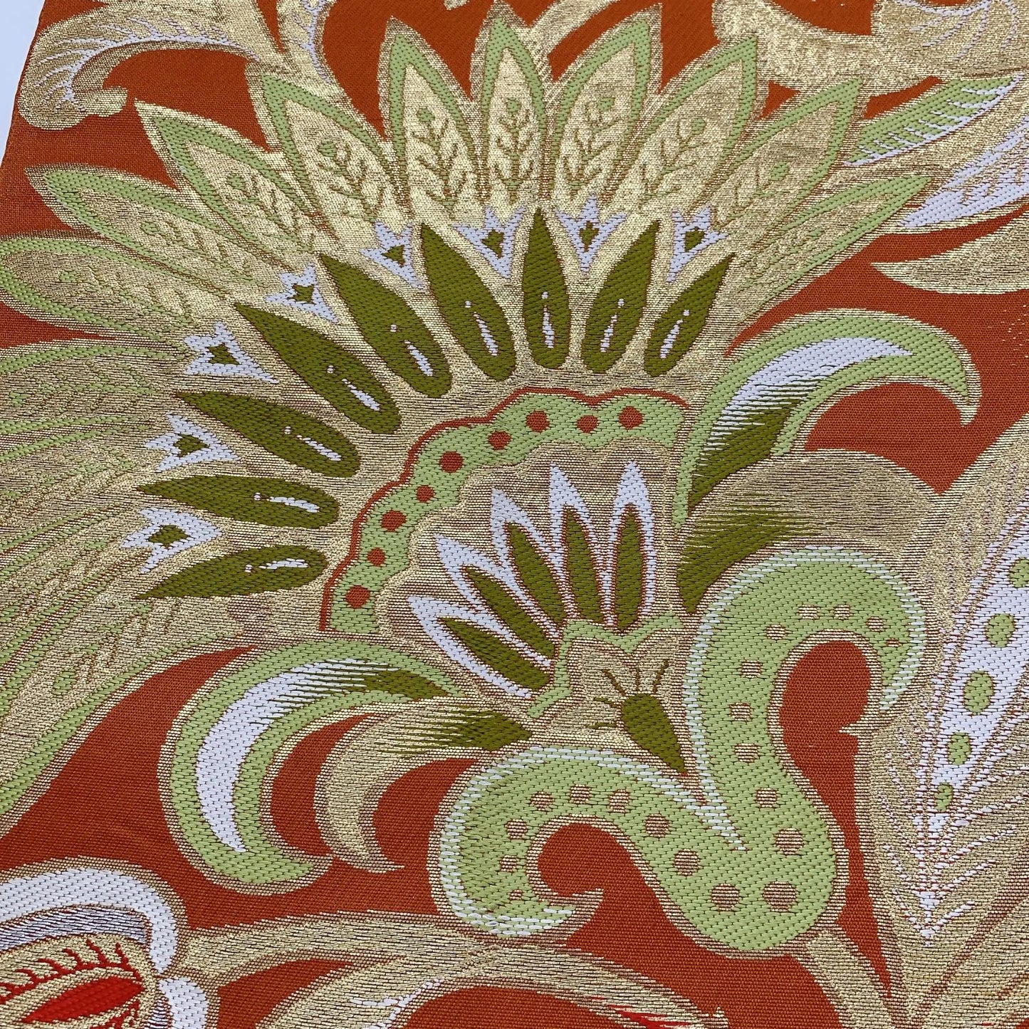 6903# Japanese Vintage Fukuro Obi Belt Kimono Fabric Silk Traditional