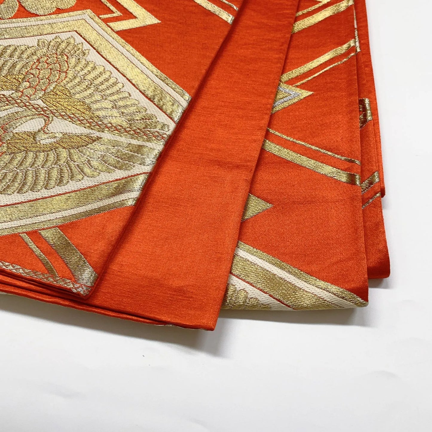 6911# Japanese Vintage Fukuro Obi Belt Kimono Fabric Silk Traditional