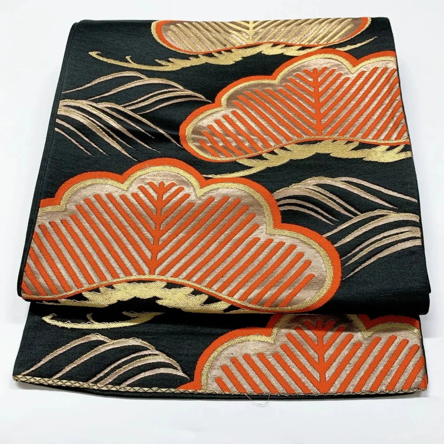 6906# Japanese Vintage Fukuro Obi Belt Kimono Fabric Silk Traditional Untailored
