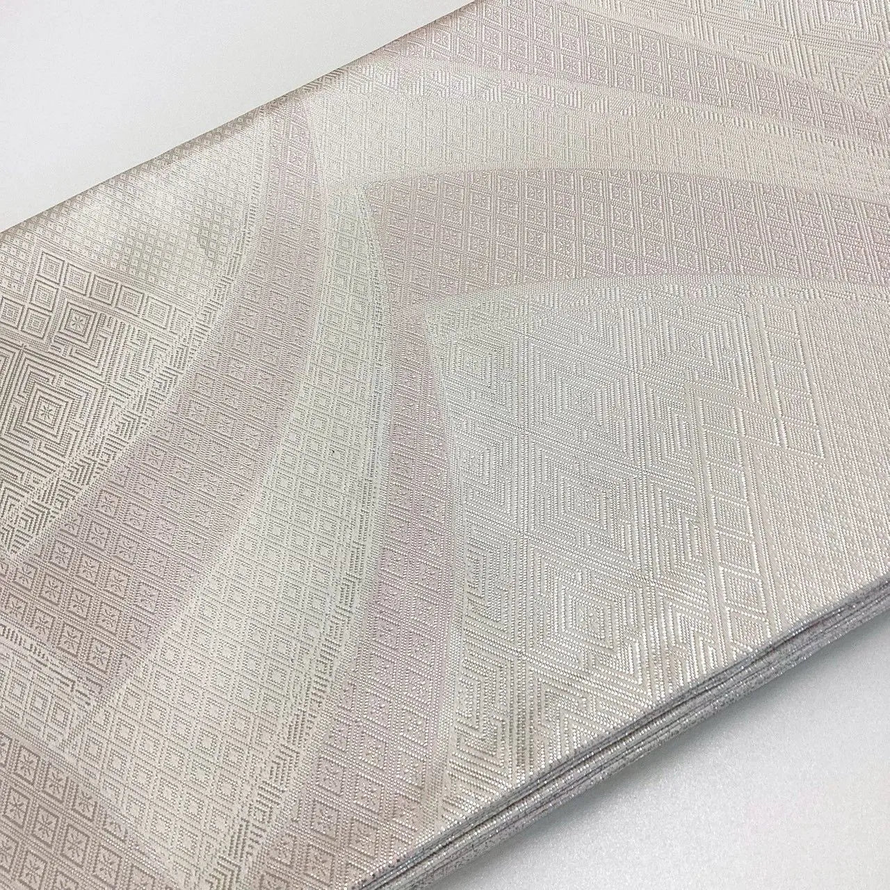6971# Japanese Vintage Fukuro Obi Belt Kimono Fabric Silk All-over pattern　