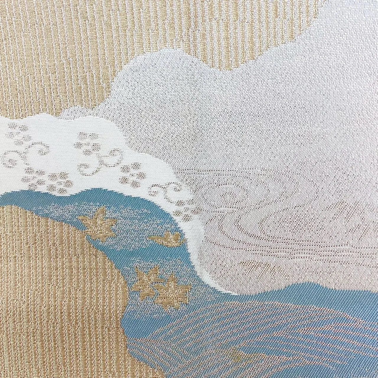6994# Japanese Vintage Fukuro Obi Belt Kimono Fabric Silk Traditional