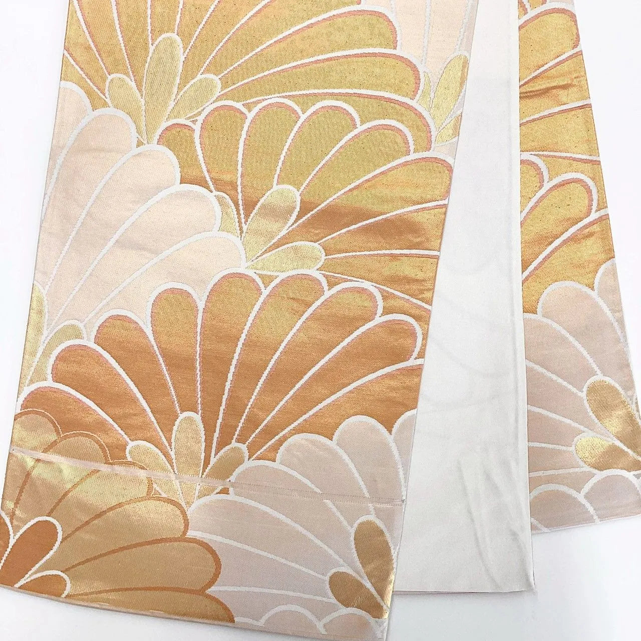 7020# Japanese Vintage Fukuro Obi Belt Kimono Fabric Silk Traditional Untailored