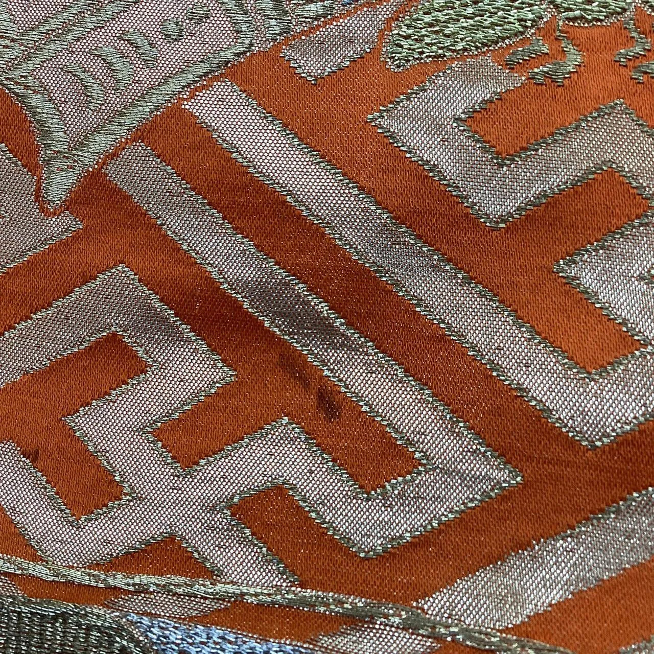 7023# Japanese Vintage Fukuro Obi Belt Kimono Fabric Silk Traditional Untailored