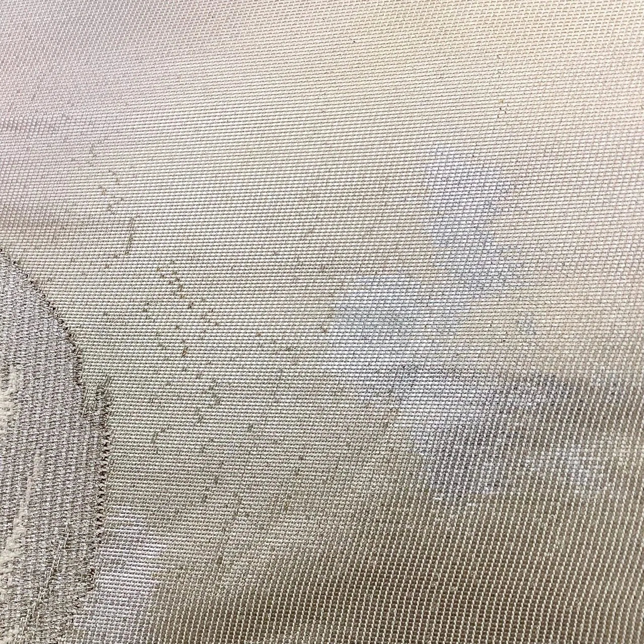 7040# Japanese Vintage Fukuro Obi Belt Kimono Fabric Silk Traditional Silver