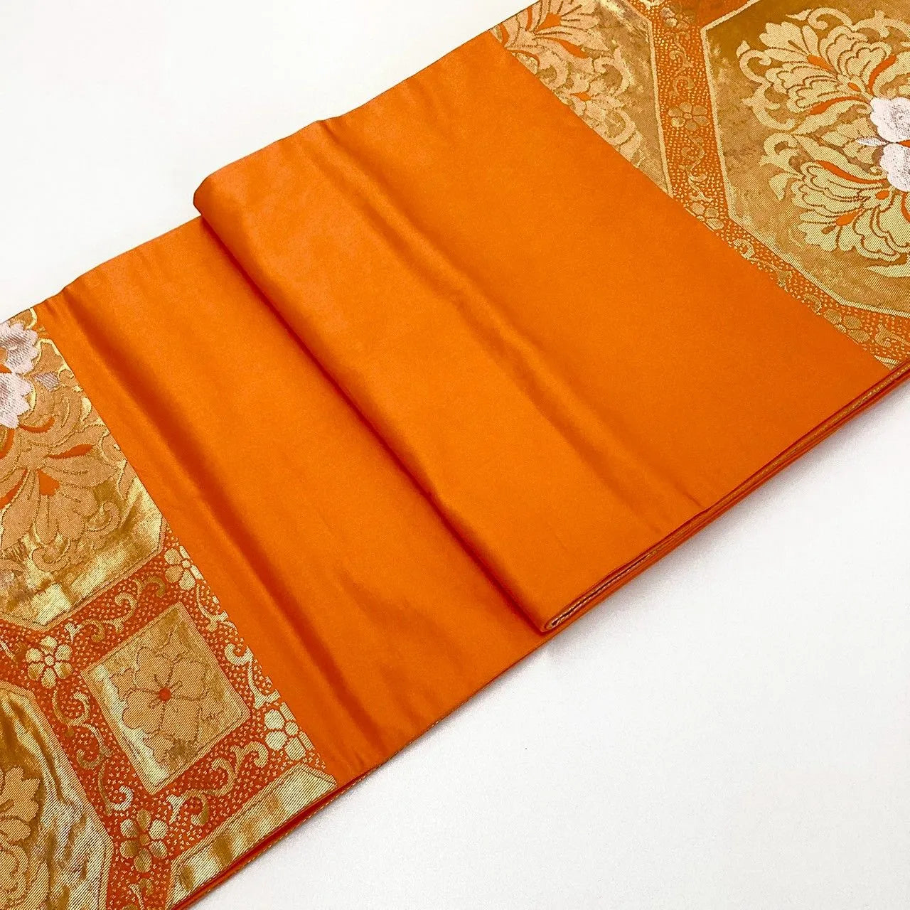 7221# Japanese Vintage Fukuro Obi Belt Kimono Fabric Silk Traditional