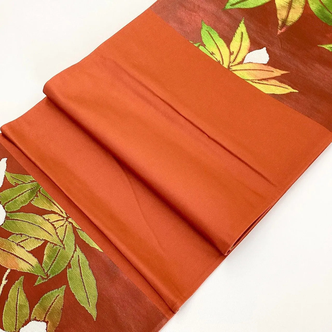 7231# Japanese Vintage Fukuro Obi Belt Kimono Fabric Silk Traditional