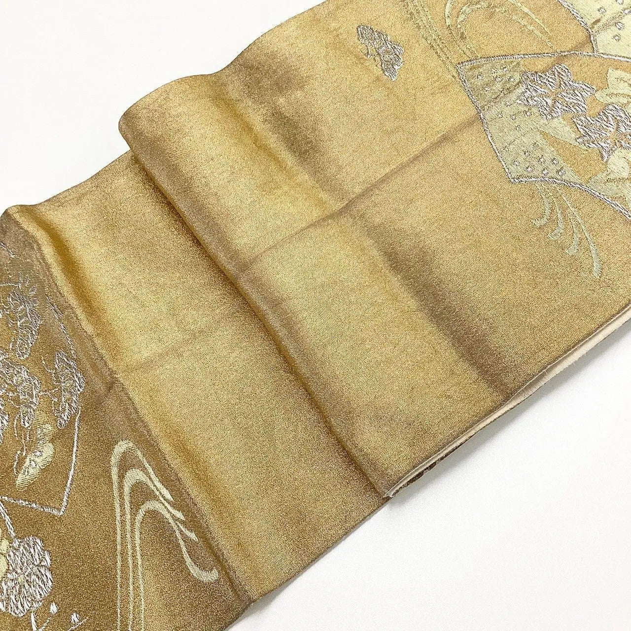 7270# Japanese Vintage Fukuro Obi Belt Kimono Fabric Silk Traditional Unfinished