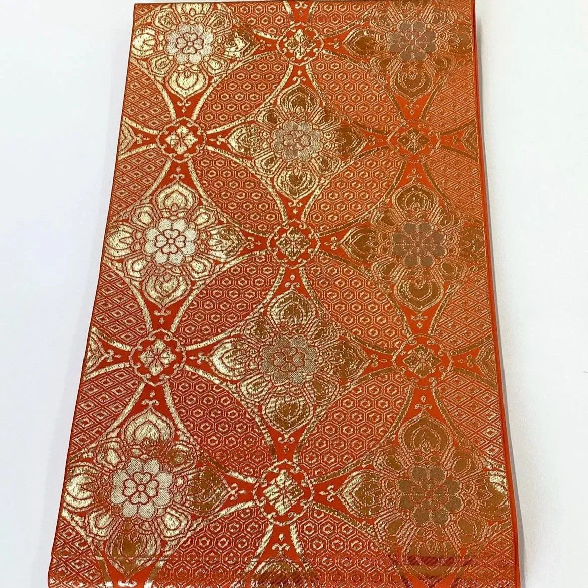 7295# Japanese Vintage Fukuro Obi Belt Kimono Fabric Silk Traditional