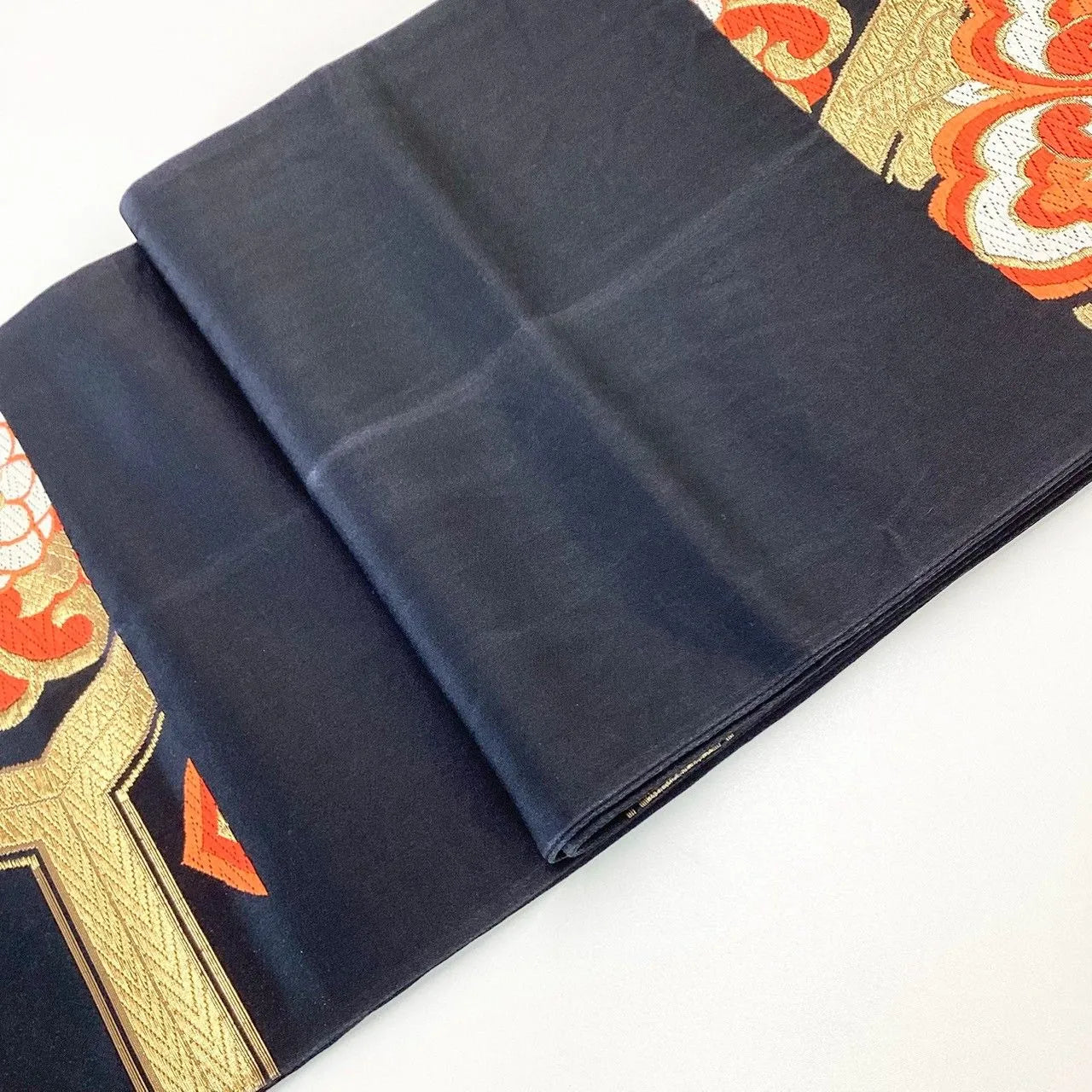 7308# Japanese Vintage Fukuro Obi Belt Kimono Fabric Silk Traditional Unfinished