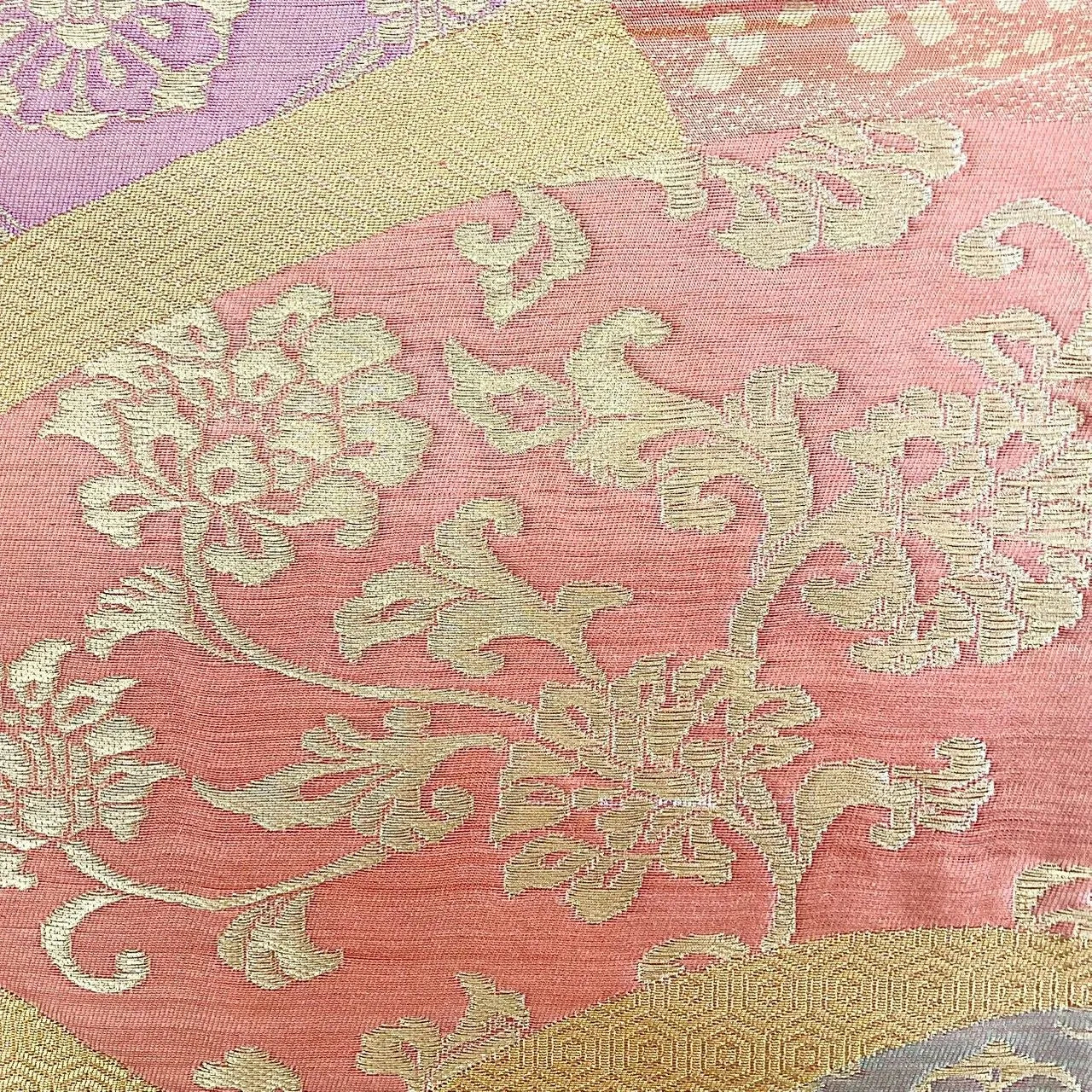 7310# Japanese Vintage Fukuro Obi Belt Kimono Fabric Silk Traditional
