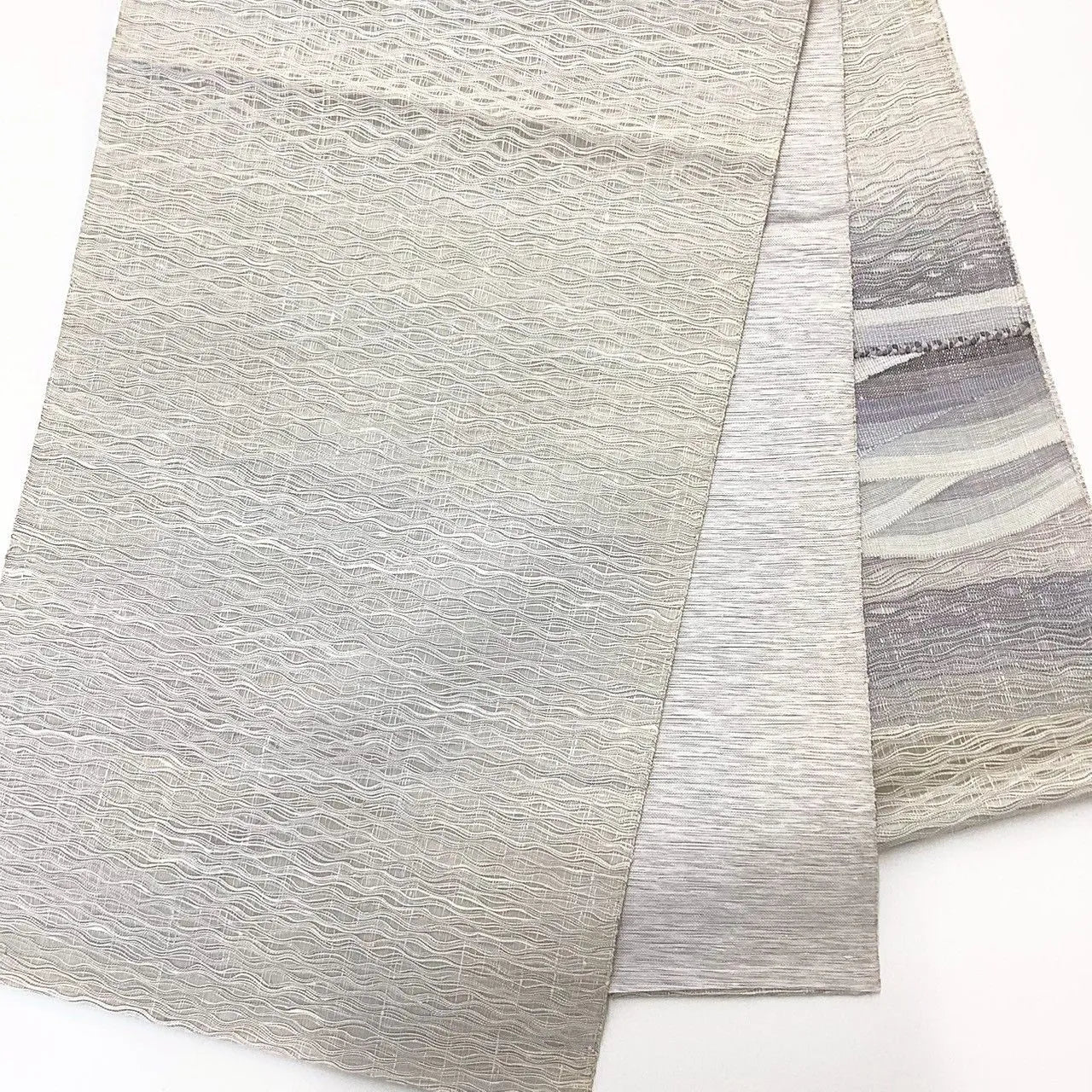 7311# Japanese Vintage Fukuro Obi Belt Kimono Tsumugi Fabric Silk Traditional
