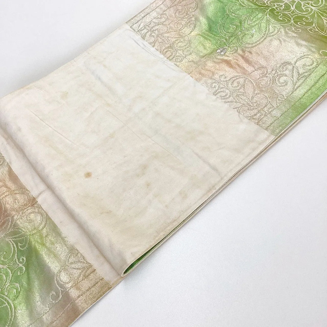 7315# Japanese Vintage Fukuro Obi Belt Kimono Fabric Silk Traditional