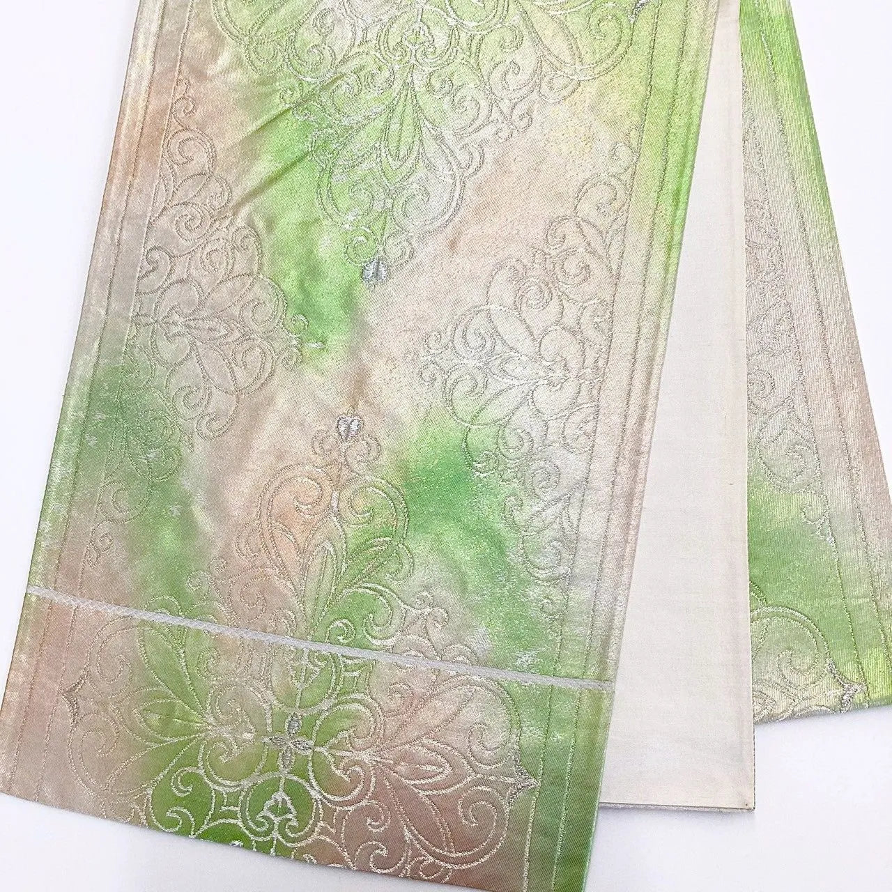 7315# Japanese Vintage Fukuro Obi Belt Kimono Fabric Silk Traditional