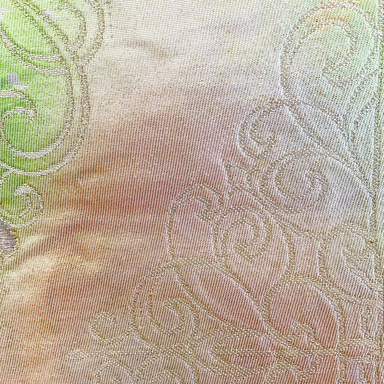 7315# Japanese Vintage Fukuro Obi Belt Kimono Fabric Silk Traditional