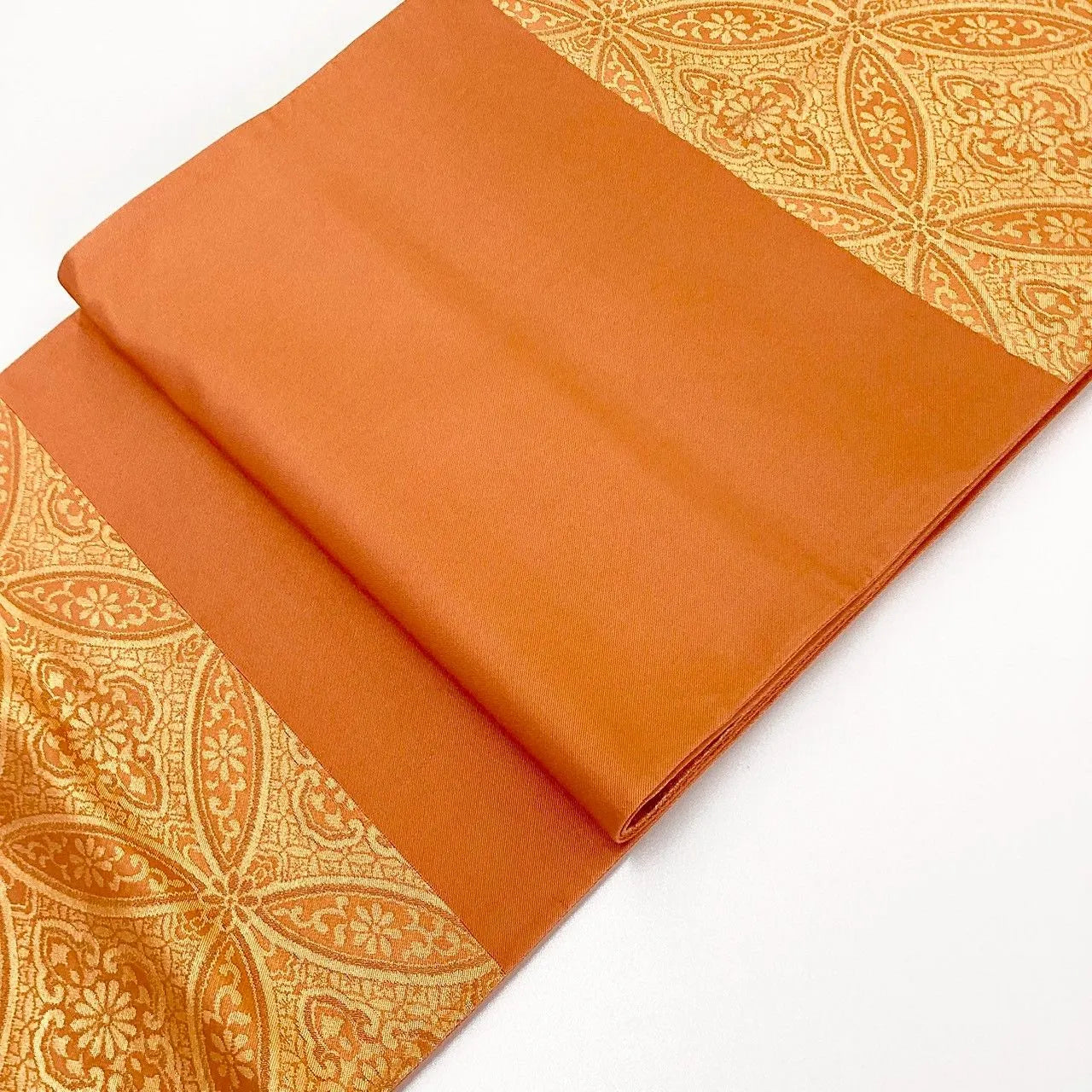 7318# Japanese Vintage Fukuro Obi Belt Kimono Fabric Silk Traditional