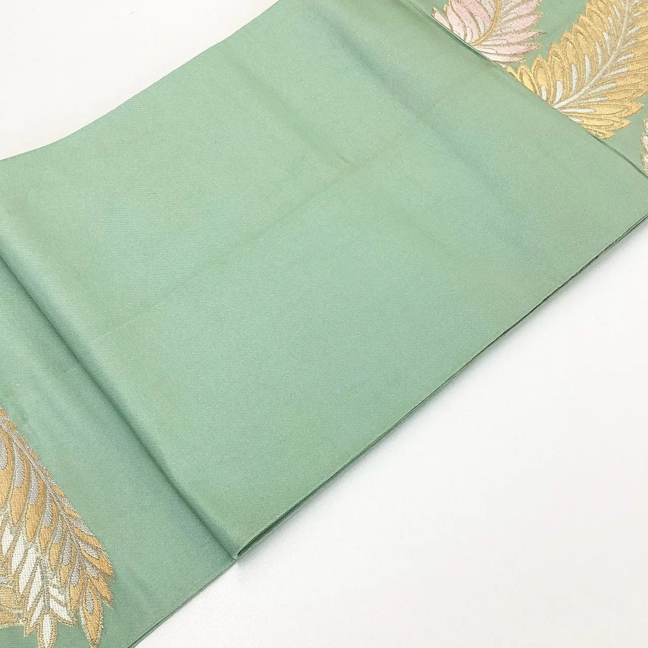 7319# Japanese Vintage Fukuro Obi Belt Kimono Fabric Silk Traditional Unfinished