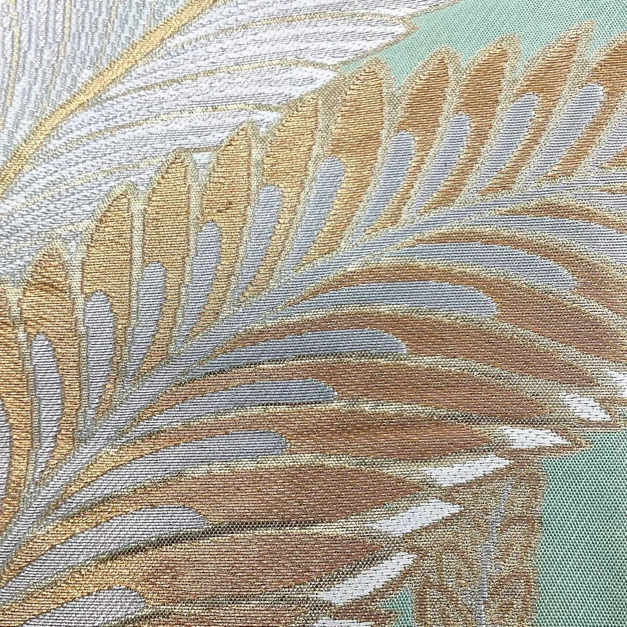 7319# Japanese Vintage Fukuro Obi Belt Kimono Fabric Silk Traditional Unfinished
