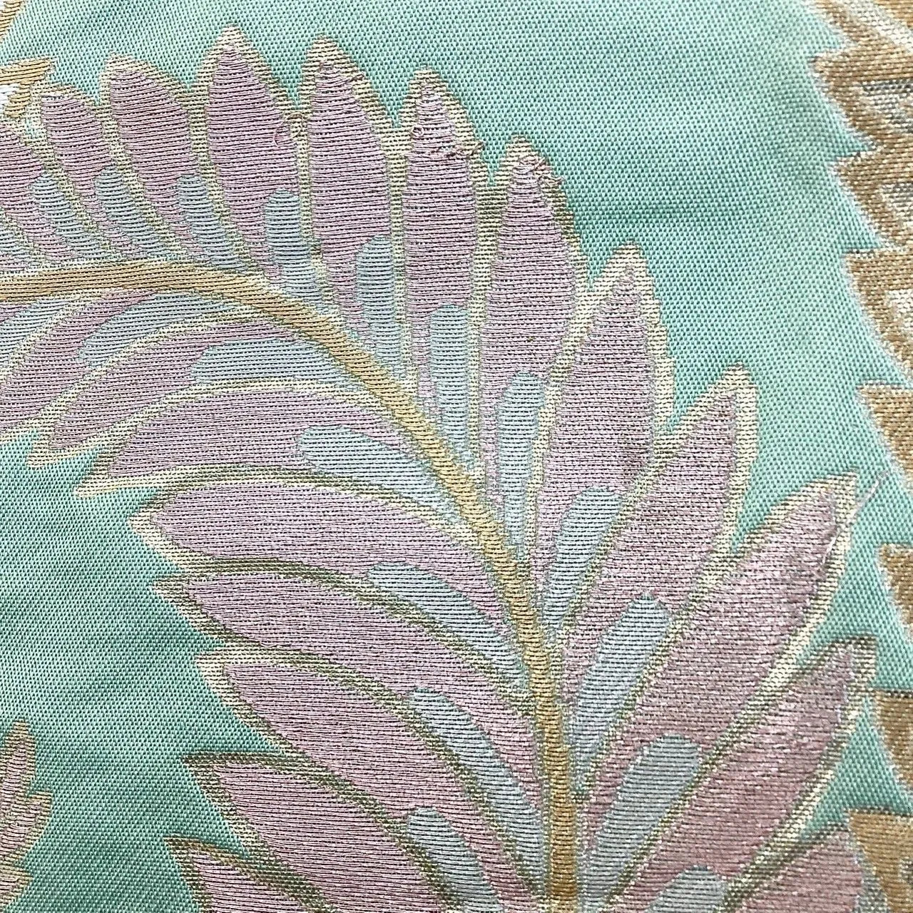 7319# Japanese Vintage Fukuro Obi Belt Kimono Fabric Silk Traditional Unfinished