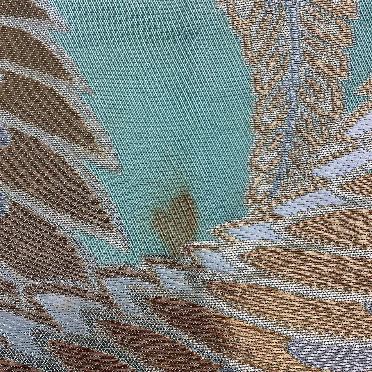 7319# Japanese Vintage Fukuro Obi Belt Kimono Fabric Silk Traditional Unfinished