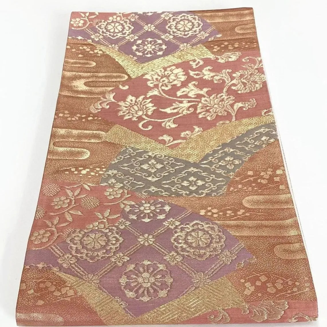 7310# Japanese Vintage Fukuro Obi Belt Kimono Fabric Silk Traditional