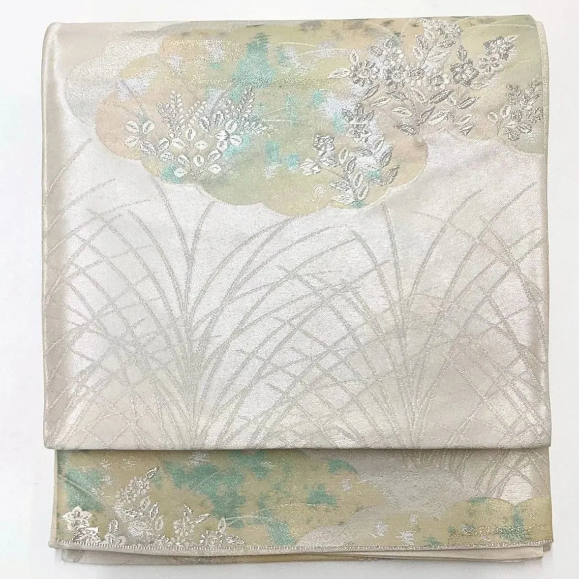 7313# Japanese Vintage Fukuro Obi Belt Kimono Fabric Silk Traditional Unfinished