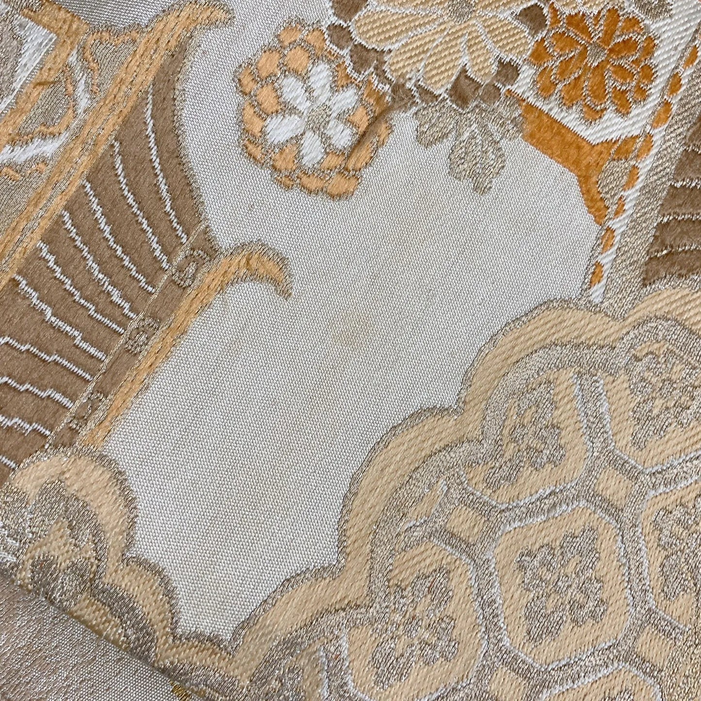 7320# Japanese Antique Fukuro Obi Belt Kimono Fabric Silk All-over pattern