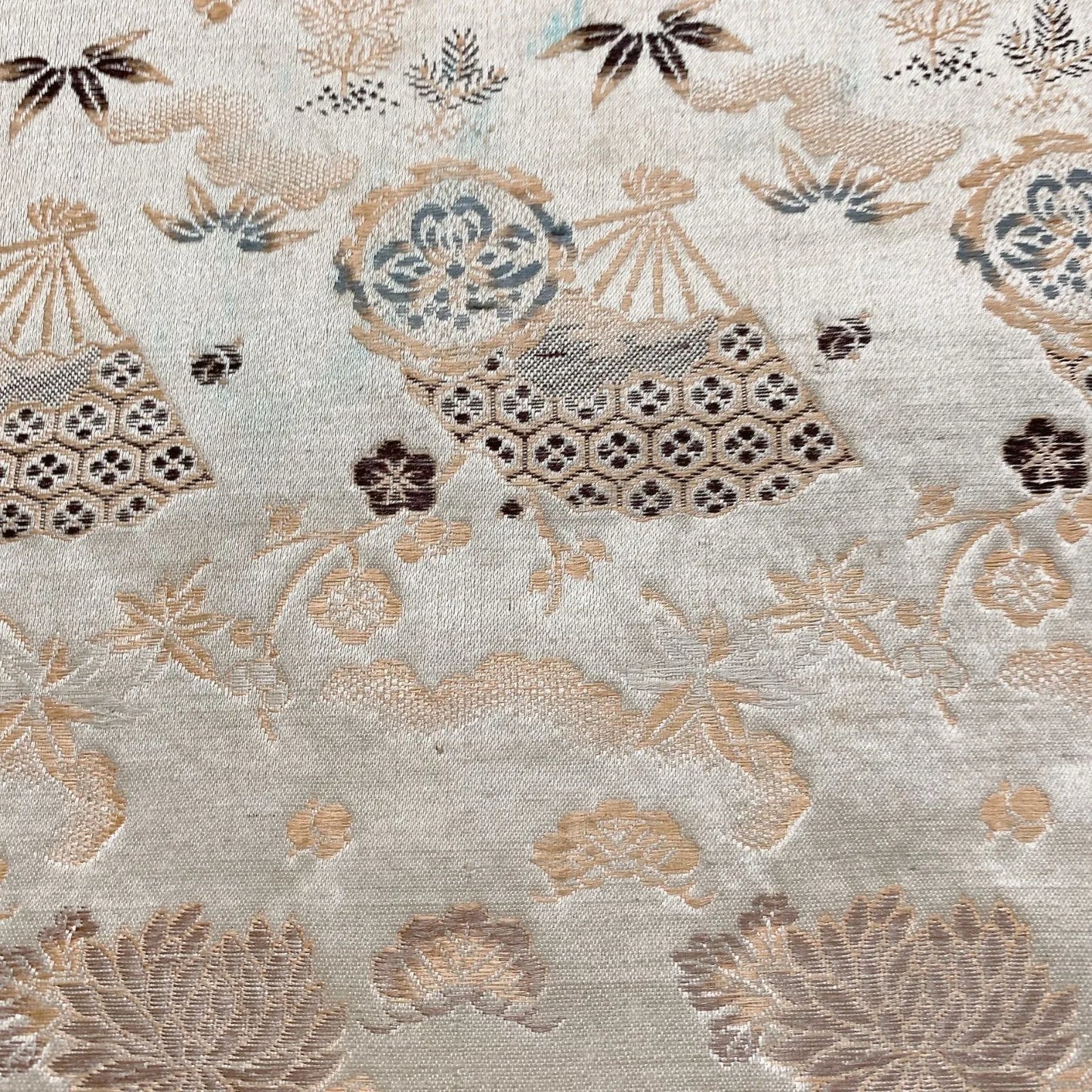 7321# Japanese Antique Fukuro Obi Belt Kimono Fabric Silk All-over pattern
