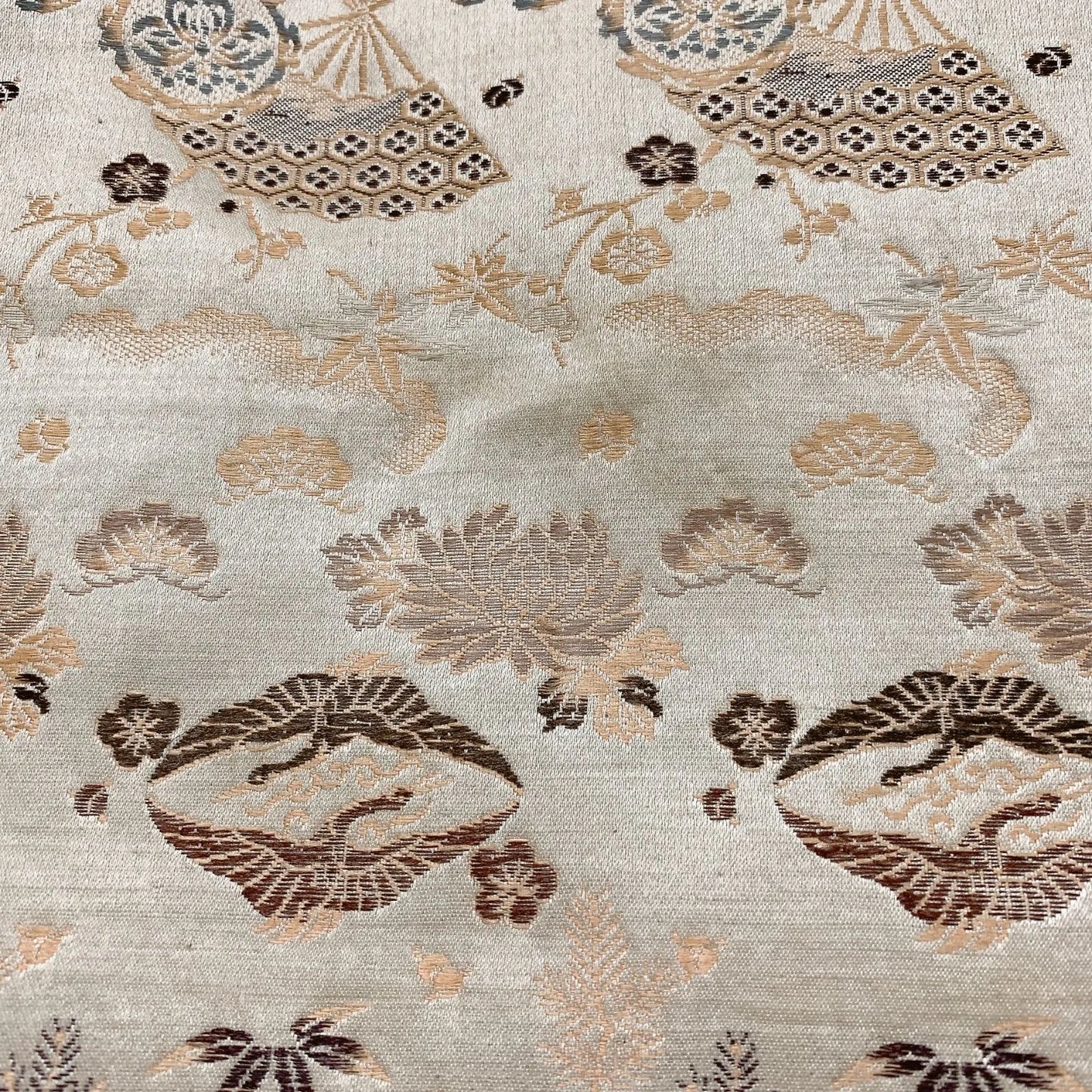7321# Japanese Antique Fukuro Obi Belt Kimono Fabric Silk All-over pattern