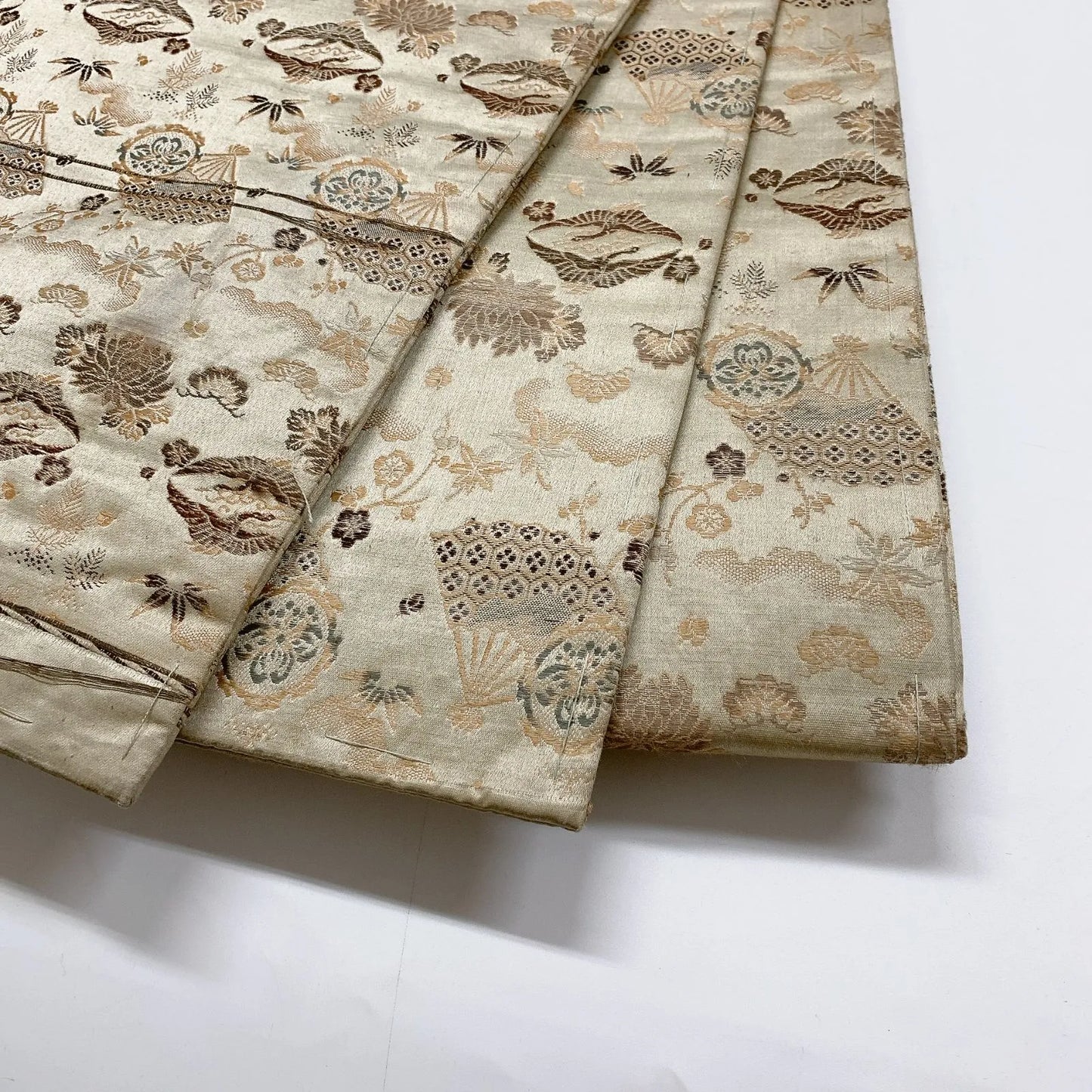 7321# Japanese Antique Fukuro Obi Belt Kimono Fabric Silk All-over pattern