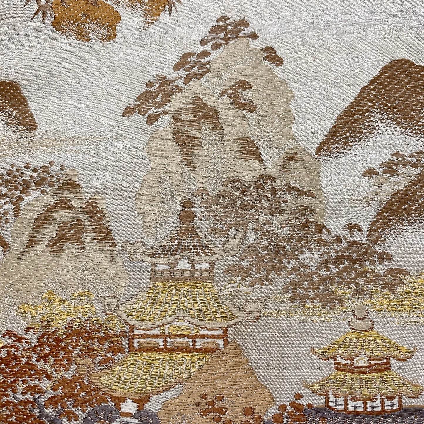 7325# Japanese Antique Fukuro Obi Belt Kimono Fabric Silk All-over pattern