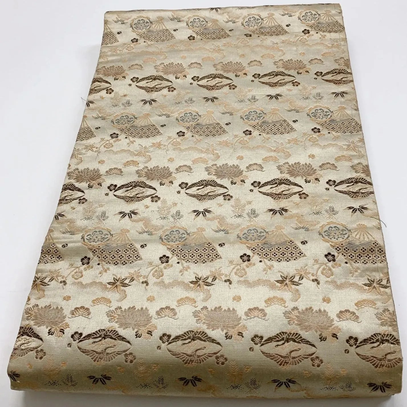 7321# Japanese Antique Fukuro Obi Belt Kimono Fabric Silk All-over pattern
