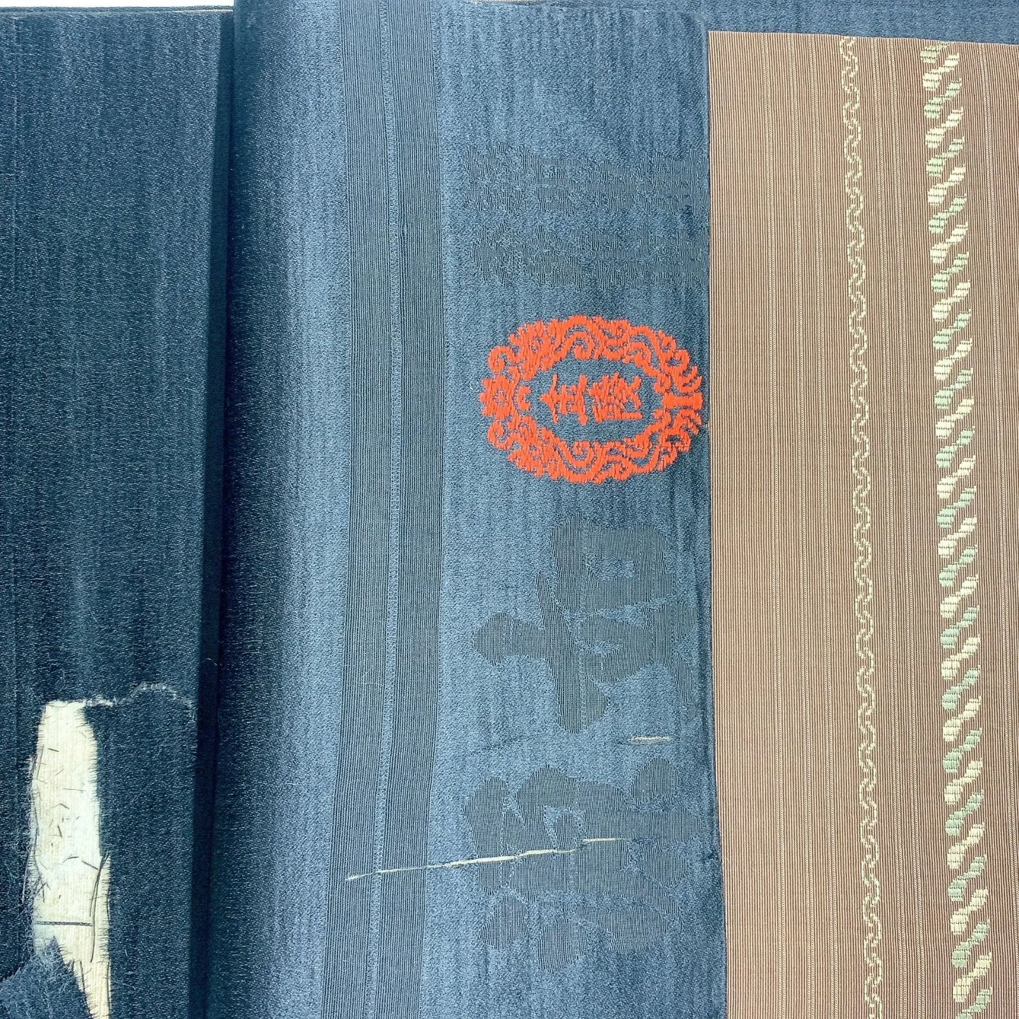 7336# Japanese Antique Fukuro Obi Belt Kimono Fabric Silk