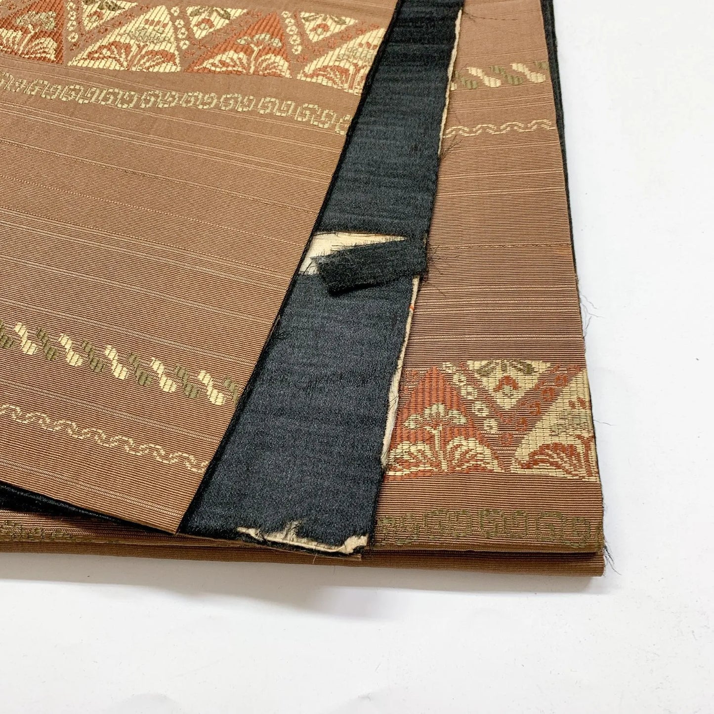 7336# Japanese Antique Fukuro Obi Belt Kimono Fabric Silk