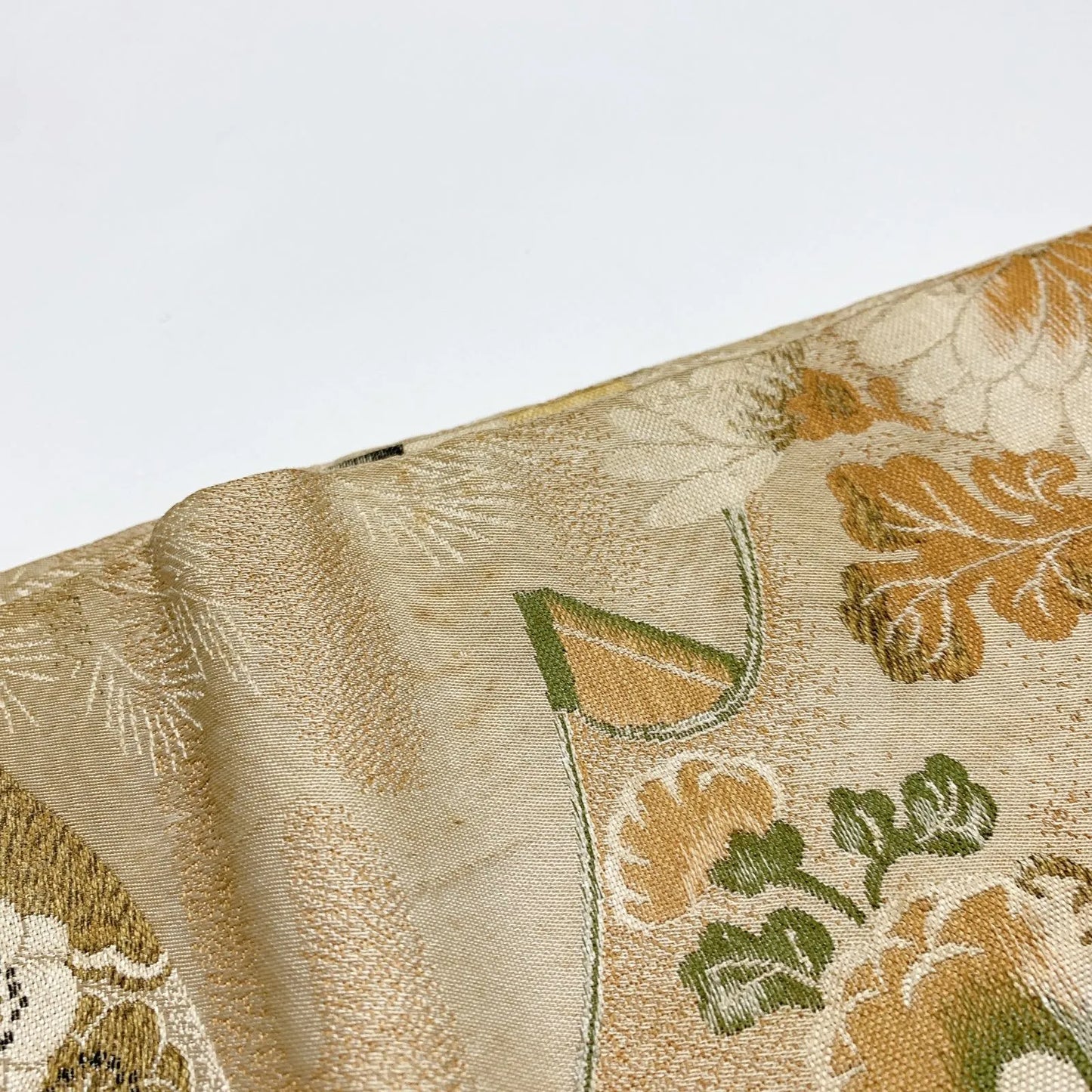 7337# Japanese Antique Fukuro Obi Belt Kimono Fabric Silk All-over pattern