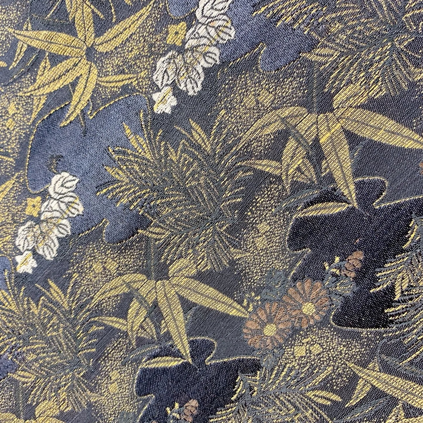 7339# Japanese Antique Fukuro Obi Belt Kimono Fabric Silk All-over pattern