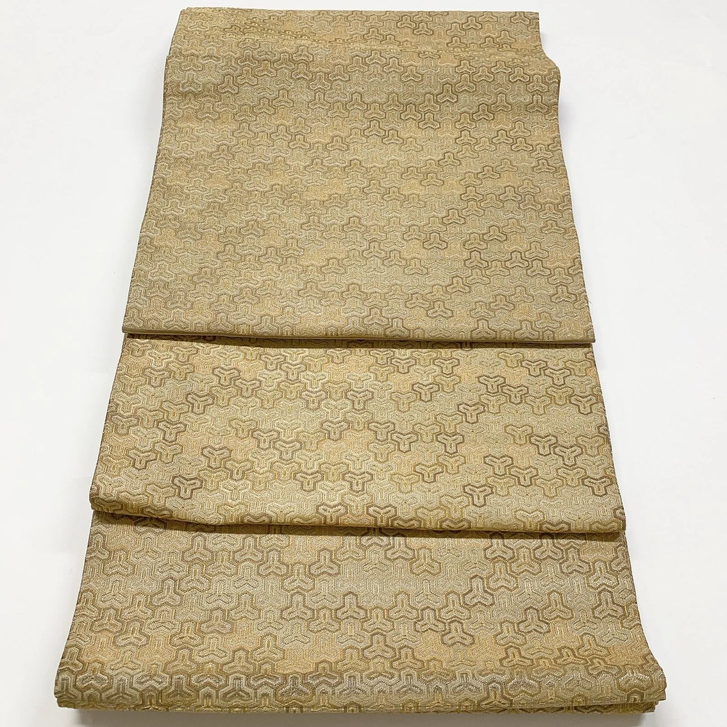 7341# Japanese Antique Fukuro Obi Belt Kimono Fabric Silk All-over pattern
